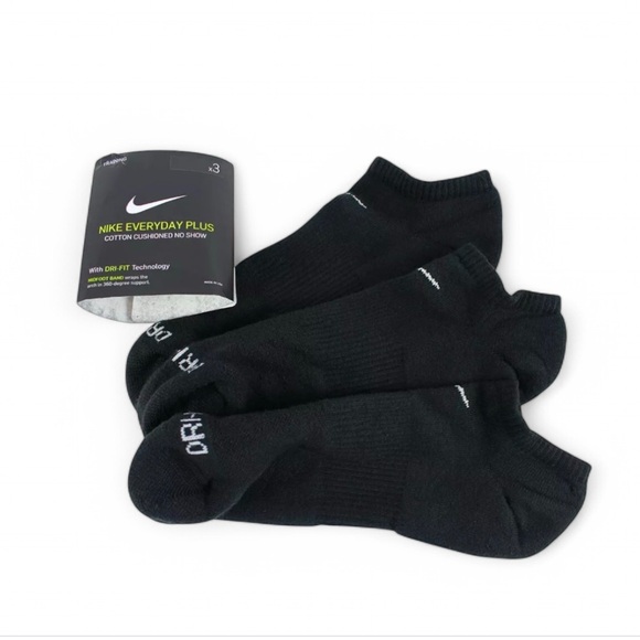 Nike dri-fit everyday plus cushioned no show socks 3 pack SX6889-010 - Picture 4 of 11